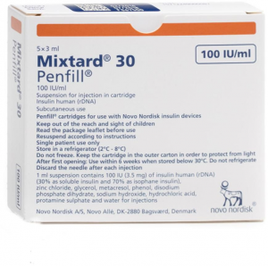 Mixtard Hm 100 Iu Ml | Pnfl 5*3Ml