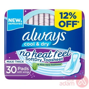 Always Clean Dry Large Wings | 30Pads