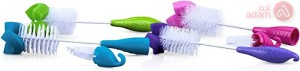 Nuby Bottle & Nipple Brush With Sponge 0M+ (5503)