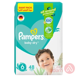 Pampers No 6 (15+ Kg) Mega Pack | 48Pcs