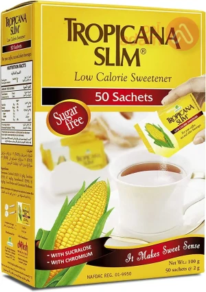 TROPICANA SLIM LOW-CALORIE SWEETENER | 50 SACHETS