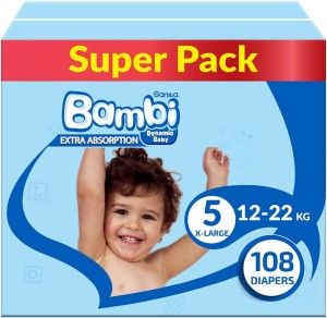 SANITA BAMBI NO 5 XLARGE BOX | 108 DIAPERS