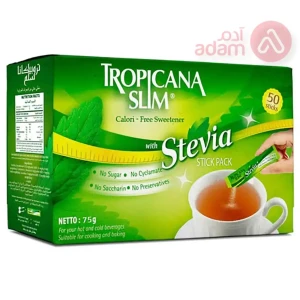 TROPICANA SLIM STEVIA FREE SWEETENER | 50 STICKS