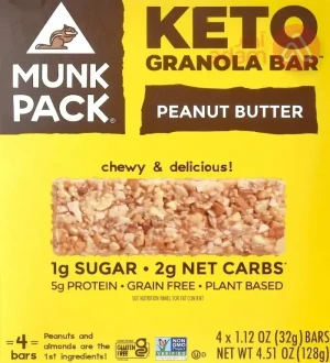 MUNK PACK KETO GRANOLA PEANUT BUTTER BAR | 32 GM