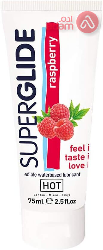 HOT SUPER GLIDE EDIBLE RASPBERRY LUBRICANT | 75ML