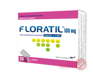 FLORATIL 100 MG PROBIOTIC POWDER FOR SUSPENSION FOR DIARRHEA  |  20 SACHETS