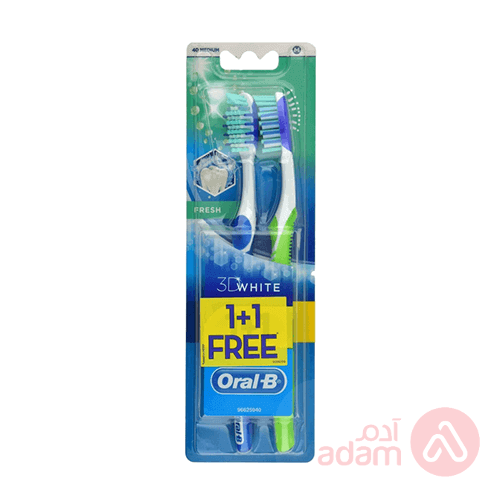 Oral-B Tb 3Dwhite Fresh | Medium 1+1Free