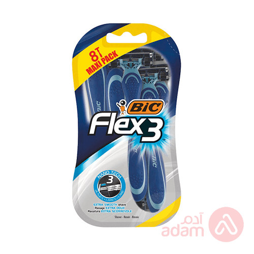Bic Flex3 Razor | 6+2Pcs