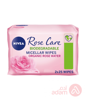 Nivea Cleansing Wipes Rose 50Pcs 2X25 | 1+1