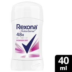 REXONA  مزيل عرق ستيك مضاد التعرق للنساء من ريكسونا، ٤٨ ساعة حماية من العرق والرائحة، باودر دراي، يُشعرك بالانتعاش ، ٤٠ غرام