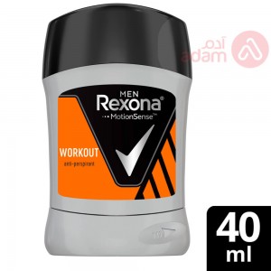 REXONA  مزيل عرق ستيك مضاد التعرق للرجال من ريكسونا، حماية ٤٨ ساعة من العرق والروائح، وورك آوت، انتعاش يدوم طويلاً، ٤٠ غرام