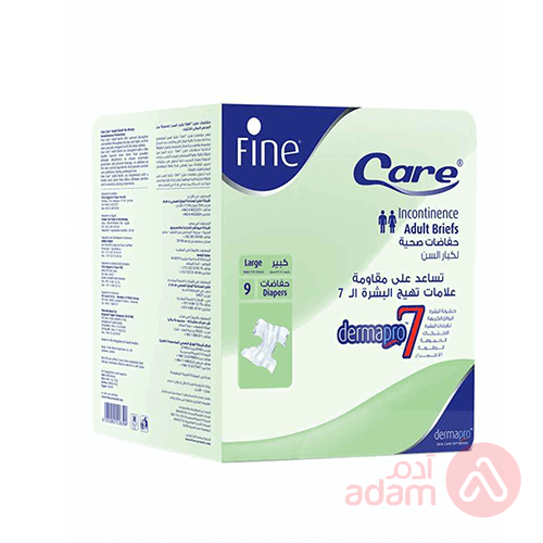 Fine Care Adlt Diaper Lrg | 9Pcs