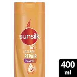 SUNSILK شامبو صانسيلك أكتيف انفيوجن لإصلاح التلف بشكل فوري بالكرياتين و زيت اللوز و فيتامين سي، للشعر التالف،  400 مل