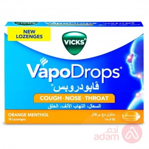 Vicks Vapodrops Orange Menthol | 16 Lz