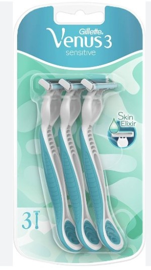 Gillette Venus Sensitive Razor 3B | 3Pc Card