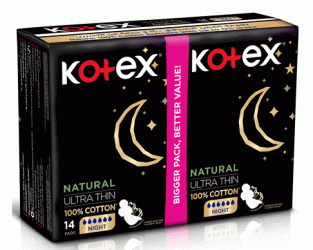 KOTEX NATURAL ULTRA THIN NIGHT | 14PCS