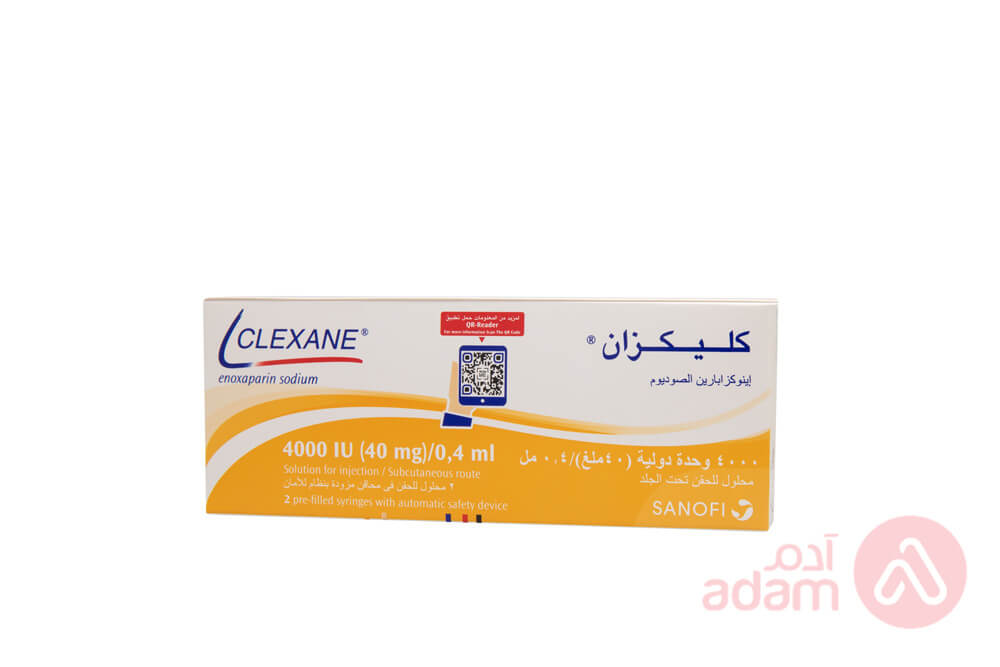 Clexane 40Mg 0.4Ml | Prefilled Syringe