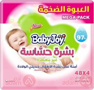 BABYJOY BABY WIPES SENSITIVE 6(4X48PCS)