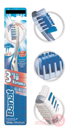 Banat Tooth Brush Tri Action Hard (2381)