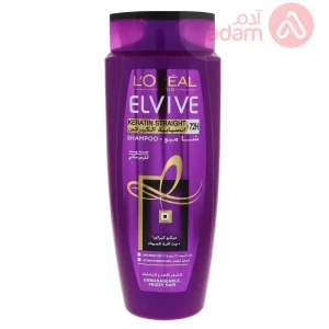 Loreal Elvive Shampoo Keratin Straight | 700Ml(Violet)