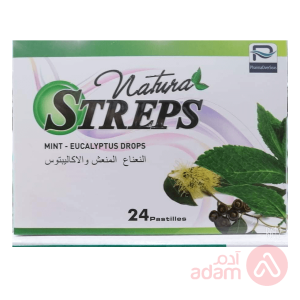 Natural Streps Mint Eucalyptus Drops | 24Lozenge