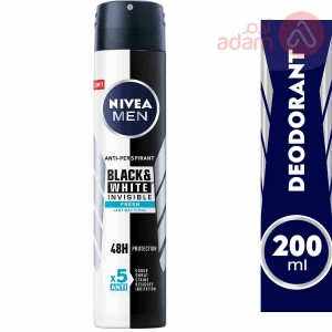 Nivea Deo Spray Invisible Black & White Fresh Men | 200Ml