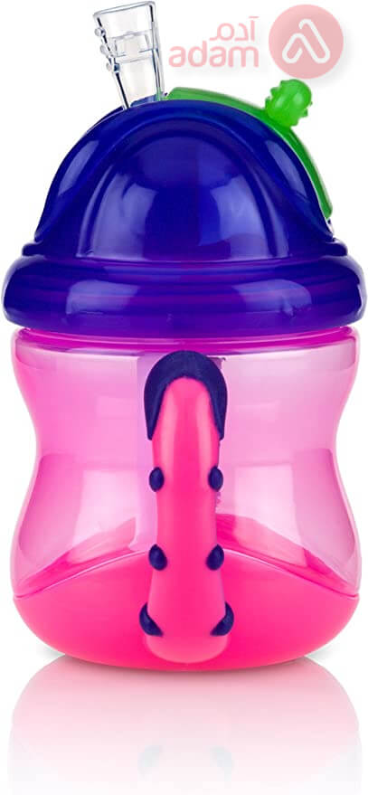 Nuby Flipn` Sip Silicone Straw Cup With Handle 12M+ (9907)