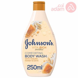 جونسون سائل استحمام مع خلاصة اللبن والعسل والشوفان | 250مل
