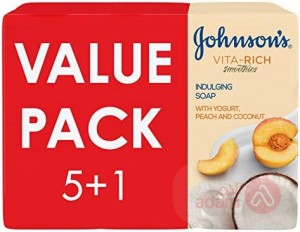 Johnson Vita Rich Soap Yoghurt Peach And Coconut | 125GM 5+1Free