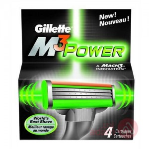 Gillette M3 Power 4Razors(Green)