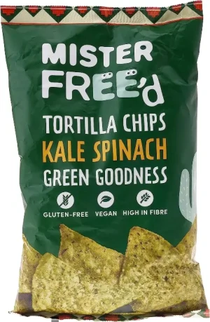 MISTER FREED TORTILLA CHIPS KALE & SPINACH | 135 GM