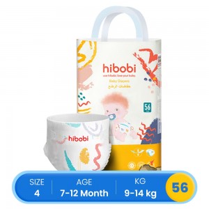 HIBOBI DIAPERS NO 4 LARGE | 56PCS