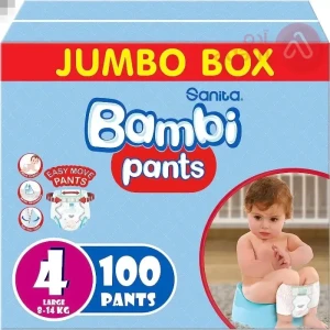 SANITA BAMBI PANTS NO 4 BOX | 100 DIAPERS