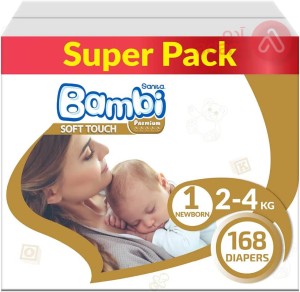 SANITA BAMBI PREMIUM NO 1 BOX | 168 DIAPERS