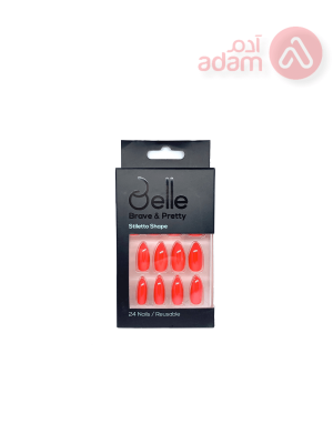 BELLE PRESS ON NAILS WAHAJ RED | RED GLOSSY