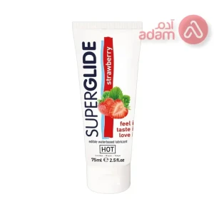 HOT SUPER GLIDE STRAWBERRY WATER-BASED EDIBLE LUBRICANT | 75 ML