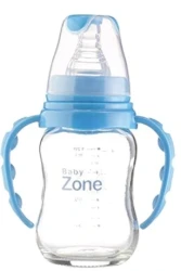 بيبى زون رضاعة بيدين 125 مل بغطاء دب