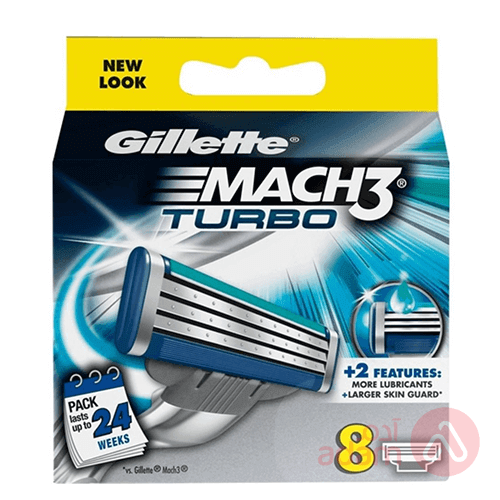 Gillette Mach3 Turbo Blades | 8Pcs
