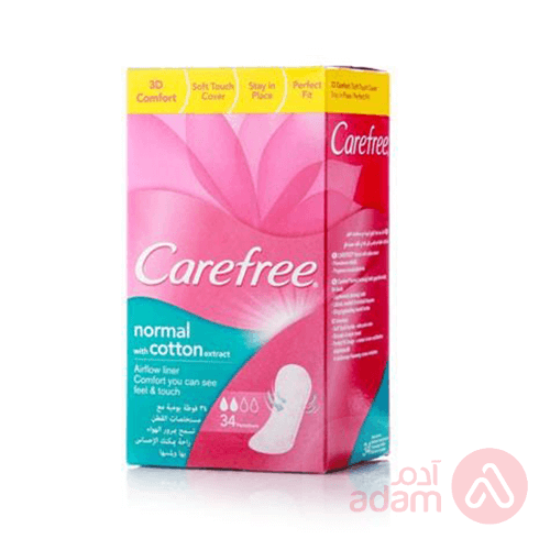 Carefree Pantyliners Normalcotton | 34Pcs