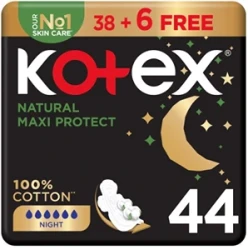 KOTEX NATURAL MAXI PROTECT NIGHT(38+6)PC