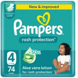 PAMPERS NO 4(7-14KG)MEGA PACK 74PCS