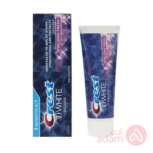 Crest Toothpaste 3D White Deluxe Vitalizing Fresh | 75Ml
