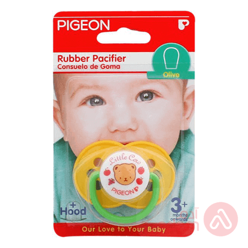Pigeon Rubber Pacifier Olive Fruit Coro Yellow