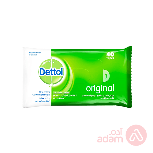 Dettol Original Antibacterial Skin Wipes | 40Wipes