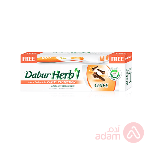 Dabur Herbl Toothpaste Clove | 150G+Toothbrush Free
