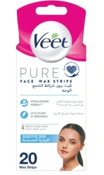 VEET PURE WAX FACE SENS SKIN 20S