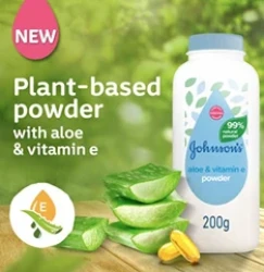 JOHNSON BABY Powder NATU ALOE&VIT E 200GM