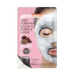PUREDERM DEEP PURIFYING BLACK O2 BUBBLE MASK VOLCANIC
