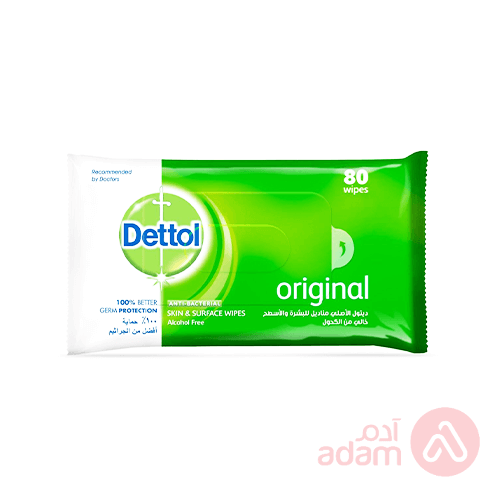 Dettol Original Antibacterial Skin Wipes | 80Wipes