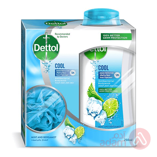 Dettol Body Wash Cool | 250Ml + Loofah